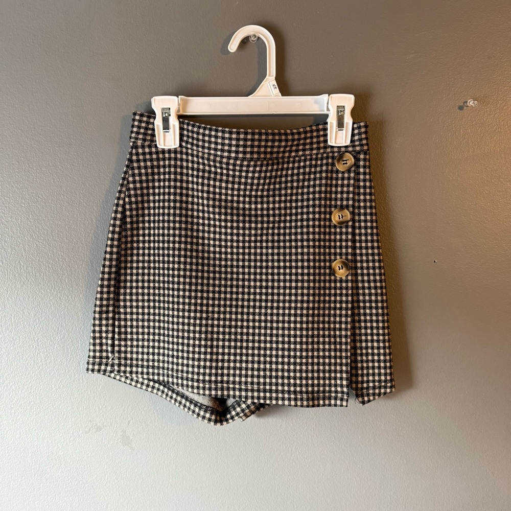 Originality Black and White Checkered Skort